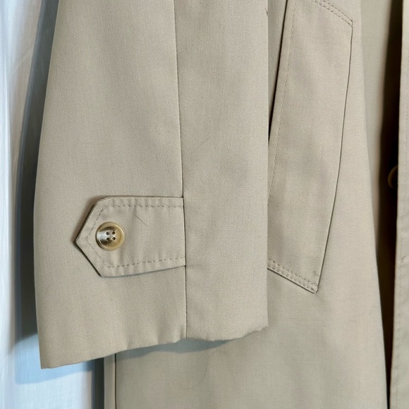VINTAGE TRENCH COAT by Outerwear from Sears Mens Sz 42 LINER - Tan - Picture 5 of 15